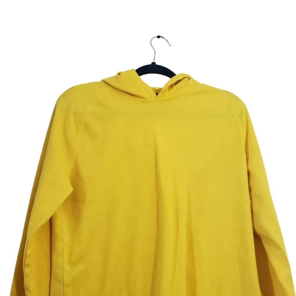 Banana Republic Mens Core Temp Yellow Hooded‎ Shirt Size S Athletic Lightweight